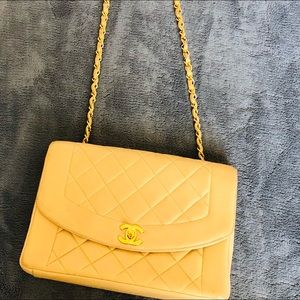 Beige Chanel Clutch Authentic